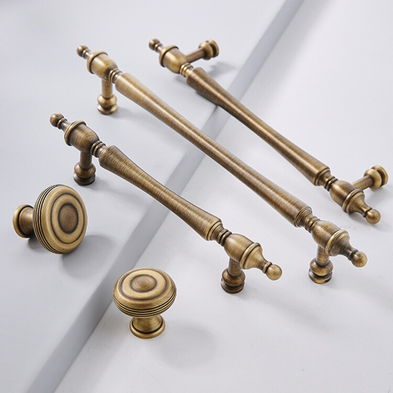 Furniture Hardware High End - النحاس مقبض كابينة الصينية الرجعية مقبض