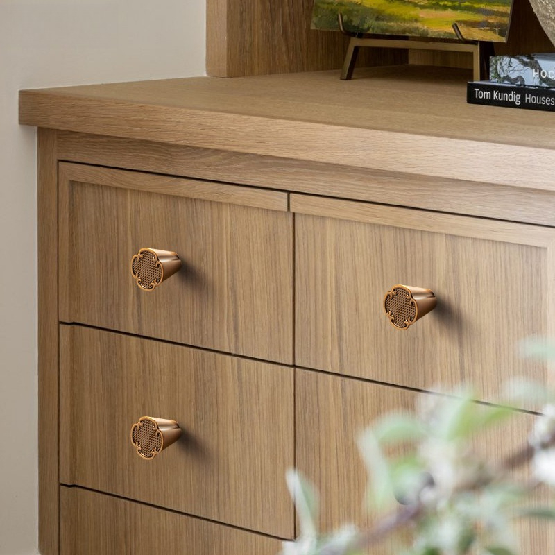 Furniture Hardware High End - مقبض سحب للخزانة والدرج، برونزي عتيق،