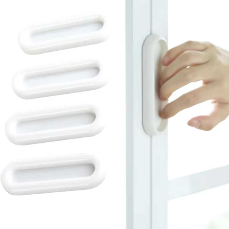 Furniture Hardware Nut - 4 قطع مقابض أبواب بيضاوية ذاتية