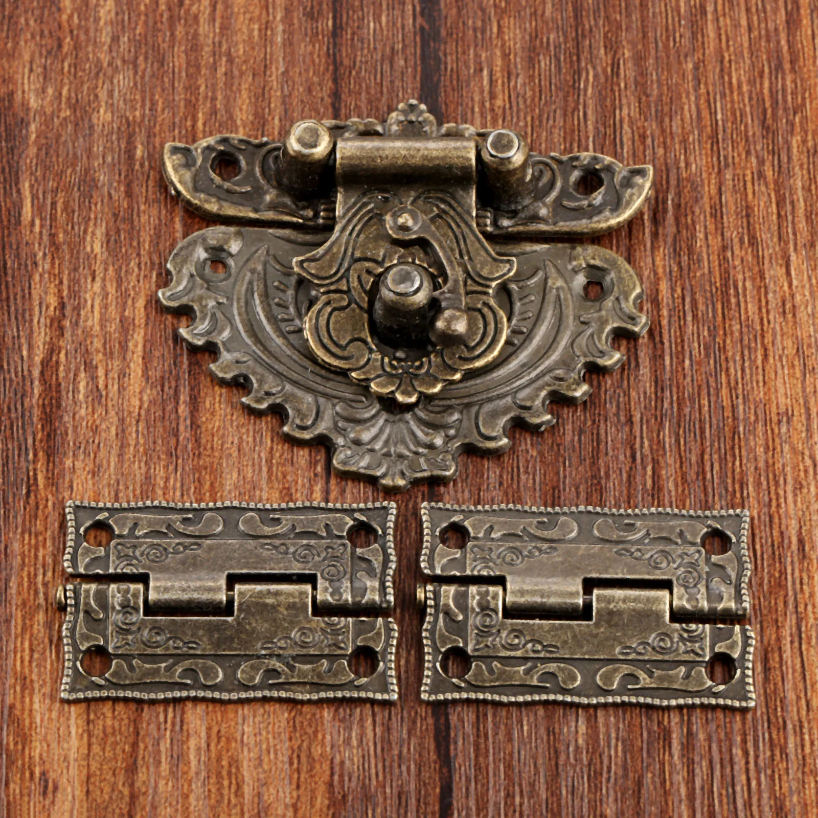 Furniture Hardware Decorative - 3 قطعة/المجموعة العتيقة برونزية قفل صندوق