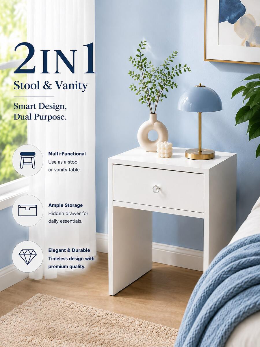 كرسي تخزين وطاولة جانبية 2 في  - مراجعة Furniture Hardware Nut وسعره