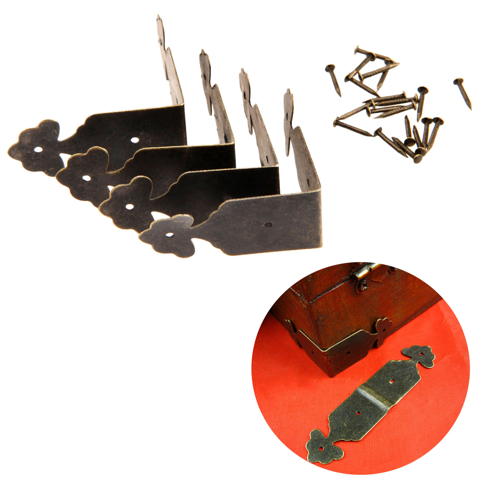 4 قطعة الزخرفية الزاوية حماة ا - مراجعة Furniture Hardware Decorative وسعره