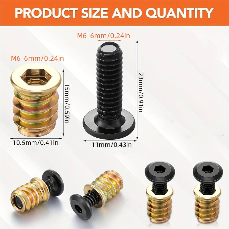 10 قطعة الجوز الخيوط إدراج مجم - مراجعة Furniture Hardware Nut وسعره