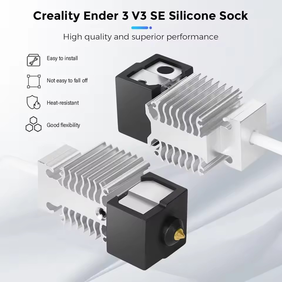 غطاء سيليكون مقاوم للحرارة من  - مراجعة Creality Printer Ender 3 وسعره